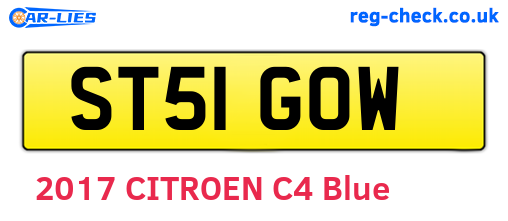 ST51GOW are the vehicle registration plates.