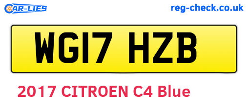 WG17HZB are the vehicle registration plates.