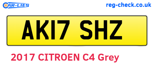 AK17SHZ are the vehicle registration plates.