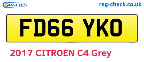 FD66YKO are the vehicle registration plates.
