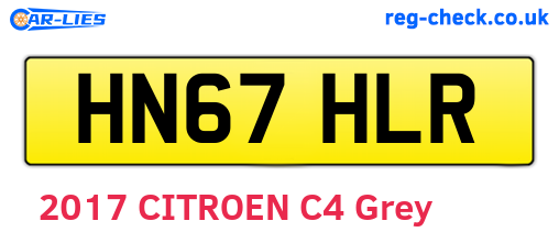 HN67HLR are the vehicle registration plates.
