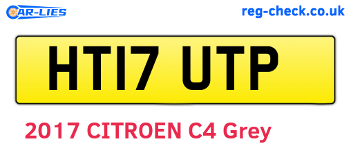 HT17UTP are the vehicle registration plates.