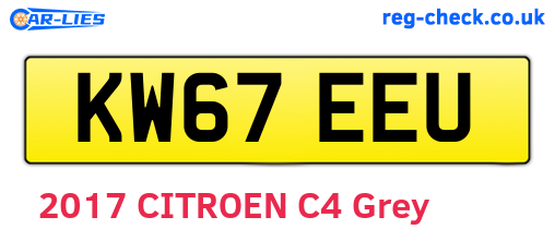 KW67EEU are the vehicle registration plates.