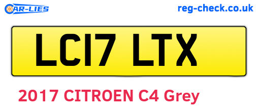 LC17LTX are the vehicle registration plates.