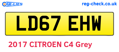 LD67EHW are the vehicle registration plates.