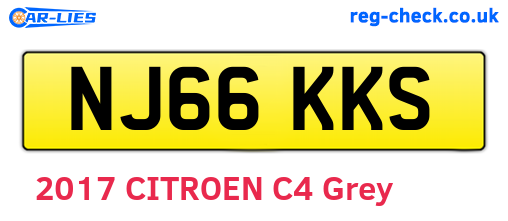 NJ66KKS are the vehicle registration plates.