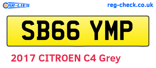 SB66YMP are the vehicle registration plates.
