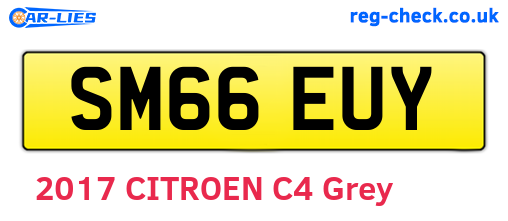 SM66EUY are the vehicle registration plates.
