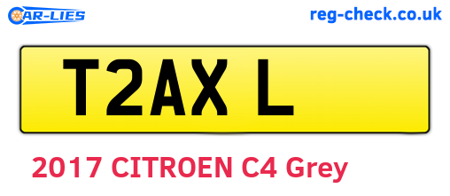 T2AXL are the vehicle registration plates.