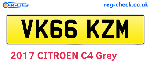 VK66KZM are the vehicle registration plates.