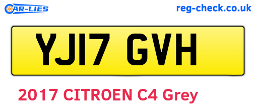 YJ17GVH are the vehicle registration plates.