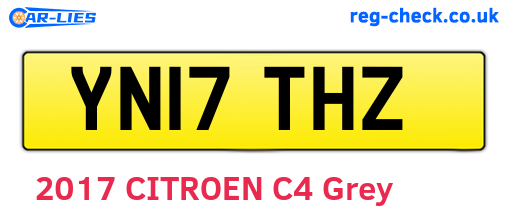 YN17THZ are the vehicle registration plates.