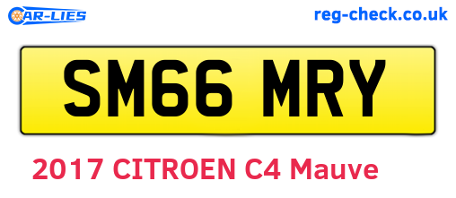 SM66MRY are the vehicle registration plates.