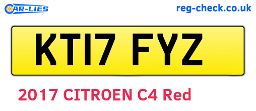 KT17FYZ are the vehicle registration plates.