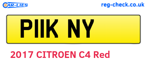 P11KNY are the vehicle registration plates.