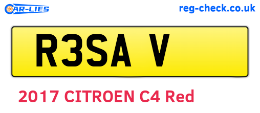 R3SAV are the vehicle registration plates.