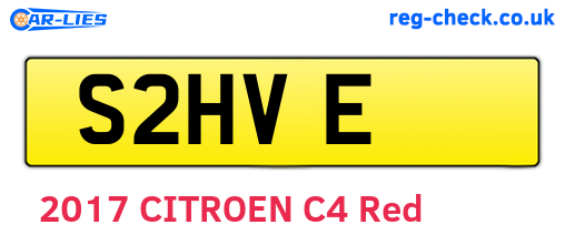 S2HVE are the vehicle registration plates.