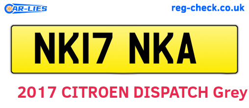 NK17NKA are the vehicle registration plates.