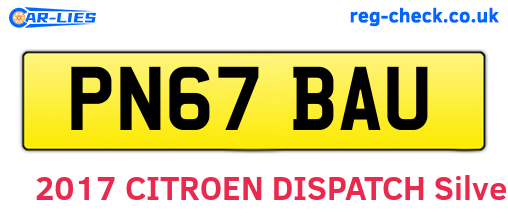 PN67BAU are the vehicle registration plates.