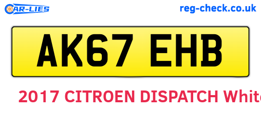 AK67EHB are the vehicle registration plates.