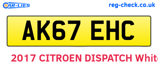 AK67EHC are the vehicle registration plates.