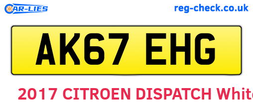 AK67EHG are the vehicle registration plates.