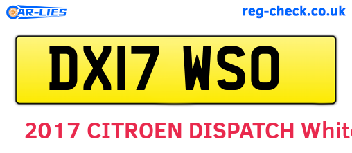 DX17WSO are the vehicle registration plates.