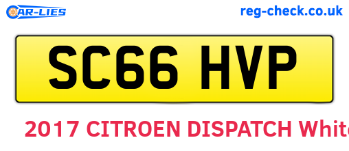 SC66HVP are the vehicle registration plates.