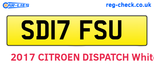SD17FSU are the vehicle registration plates.