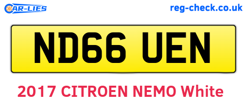 ND66UEN are the vehicle registration plates.