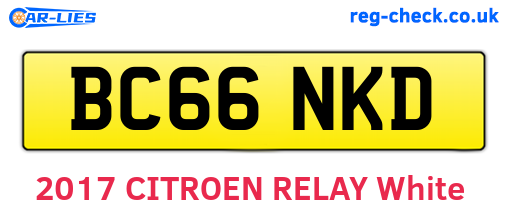 BC66NKD are the vehicle registration plates.