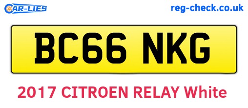 BC66NKG are the vehicle registration plates.
