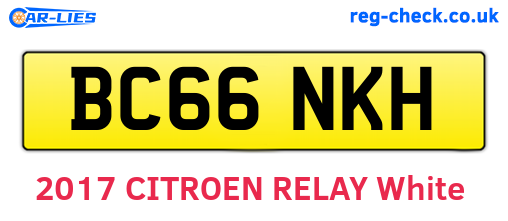 BC66NKH are the vehicle registration plates.