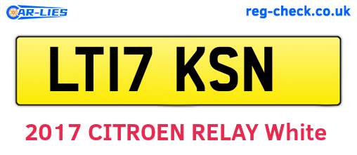 LT17KSN are the vehicle registration plates.