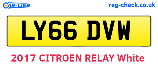 LY66DVW are the vehicle registration plates.