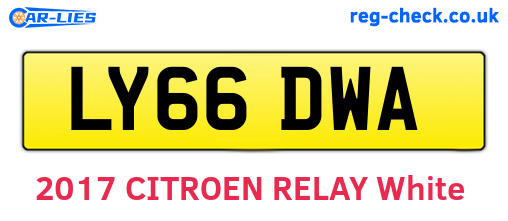 LY66DWA are the vehicle registration plates.