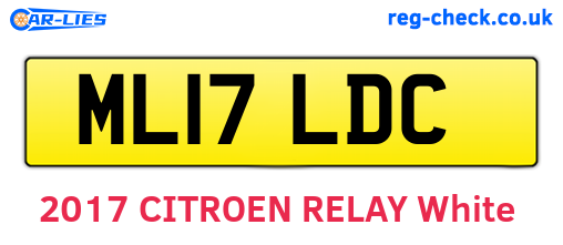 ML17LDC are the vehicle registration plates.