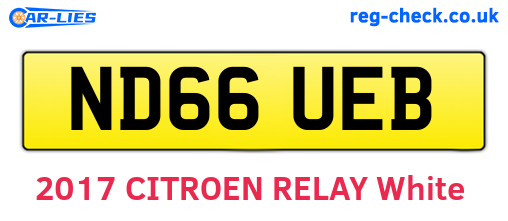 ND66UEB are the vehicle registration plates.