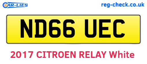 ND66UEC are the vehicle registration plates.