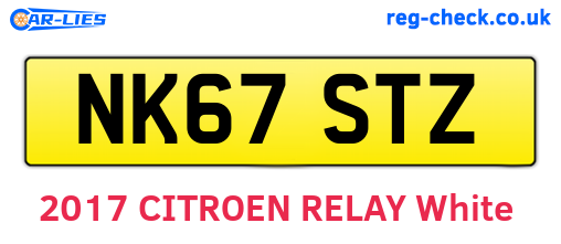 NK67STZ are the vehicle registration plates.