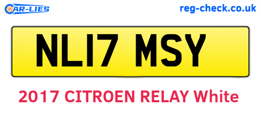 NL17MSY are the vehicle registration plates.