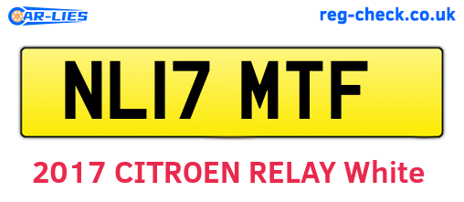NL17MTF are the vehicle registration plates.