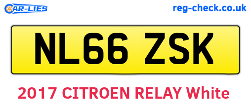 NL66ZSK are the vehicle registration plates.