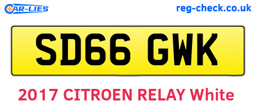 SD66GWK are the vehicle registration plates.