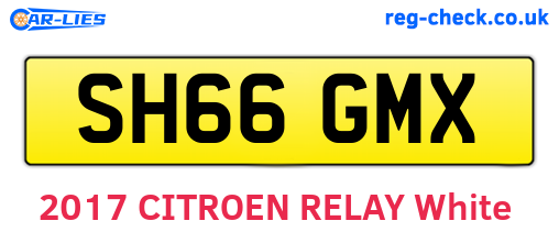 SH66GMX are the vehicle registration plates.