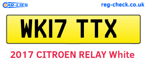 WK17TTX are the vehicle registration plates.