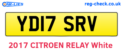 YD17SRV are the vehicle registration plates.