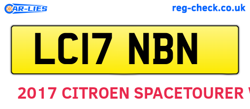 LC17NBN are the vehicle registration plates.
