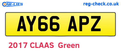 AY66APZ are the vehicle registration plates.