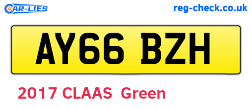 AY66BZH are the vehicle registration plates.